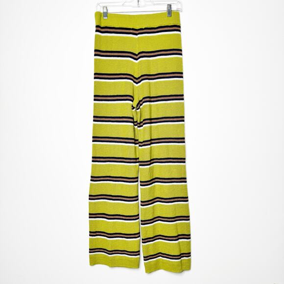 Free People Mariner Sweater Stripe Knit Pants in Palma Green Size Medium - Picture 5 of 8